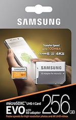 Samsung 256GB EVO Memoria SDXC, Class 10 (Envios a Latinoamérica)